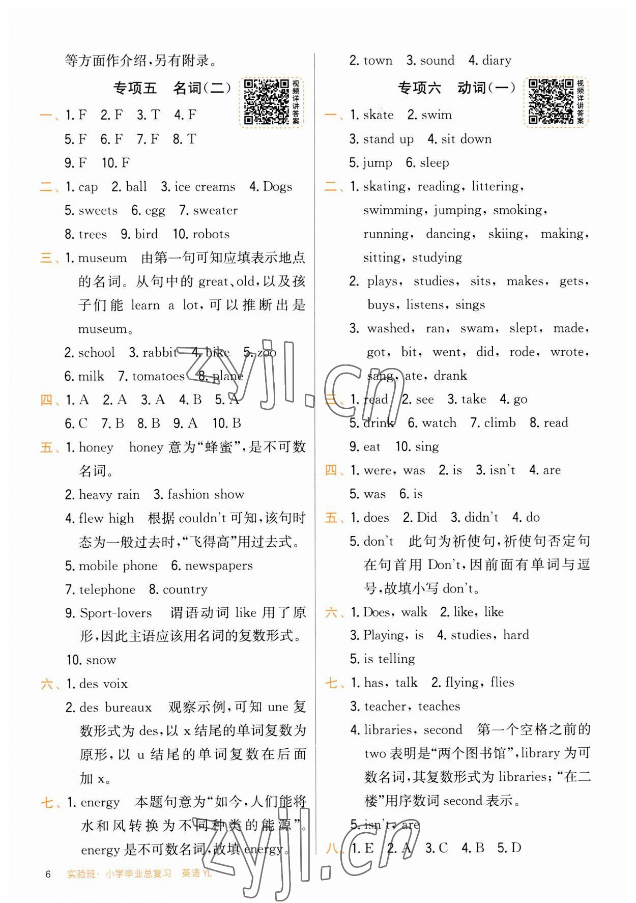 2023年實(shí)驗(yàn)班小學(xué)畢業(yè)總復(fù)習(xí)英語 第6頁