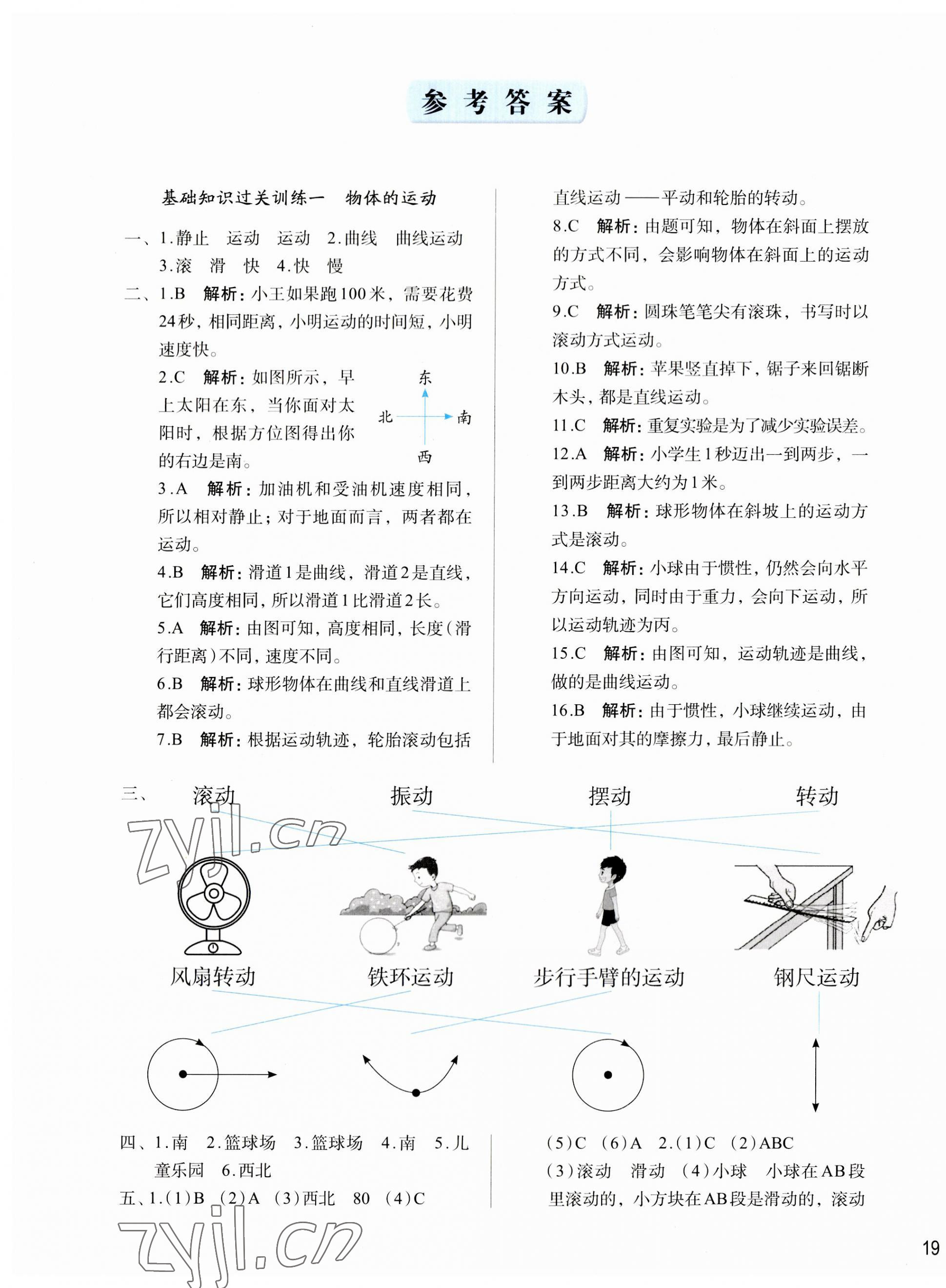 2023年知行合期末必刷題三年級(jí)科學(xué)下冊(cè)教科版 參考答案第1頁(yè)