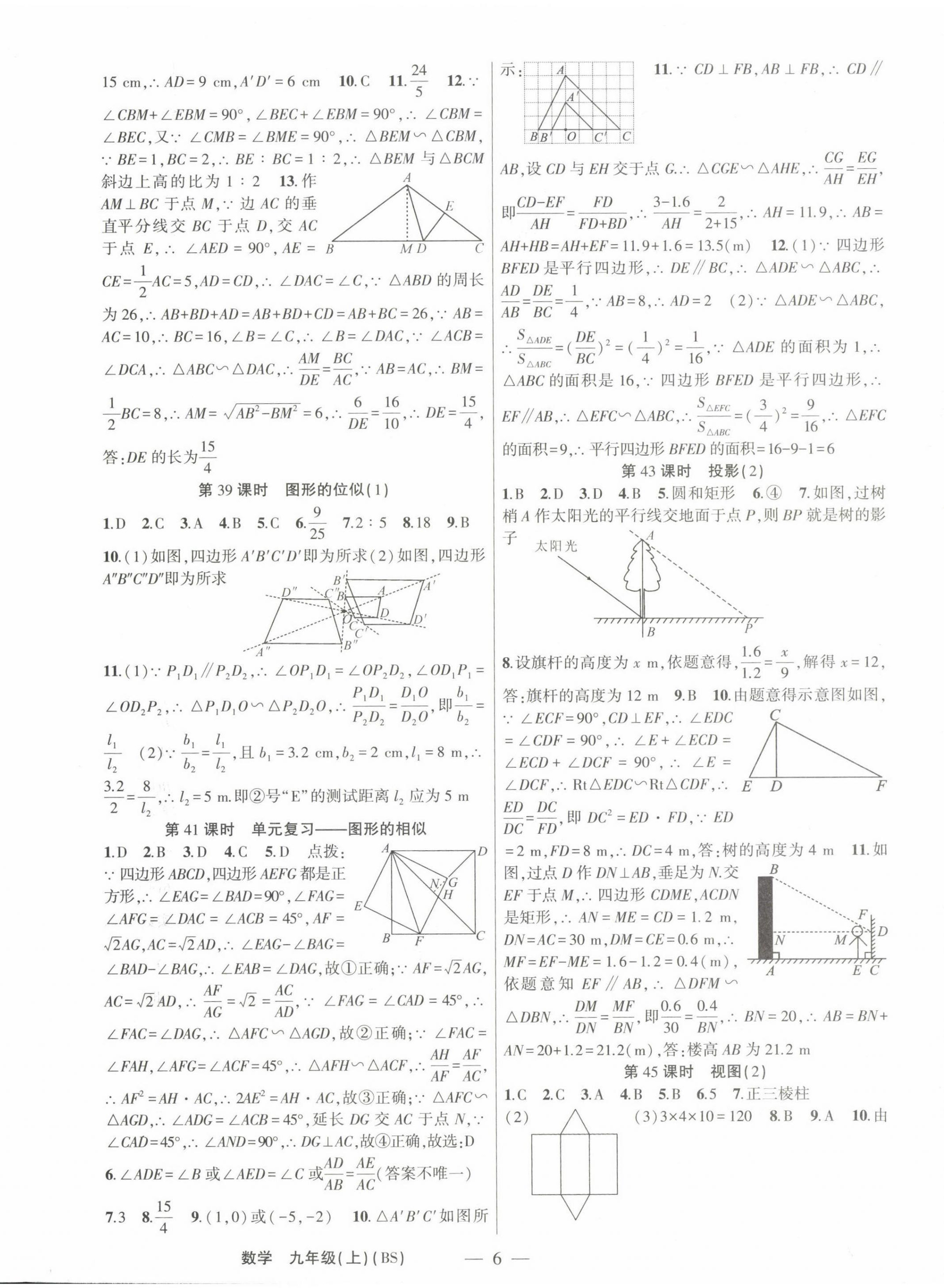 2023年原创新课堂九年级数学上册北师大版深圳专版 第6页