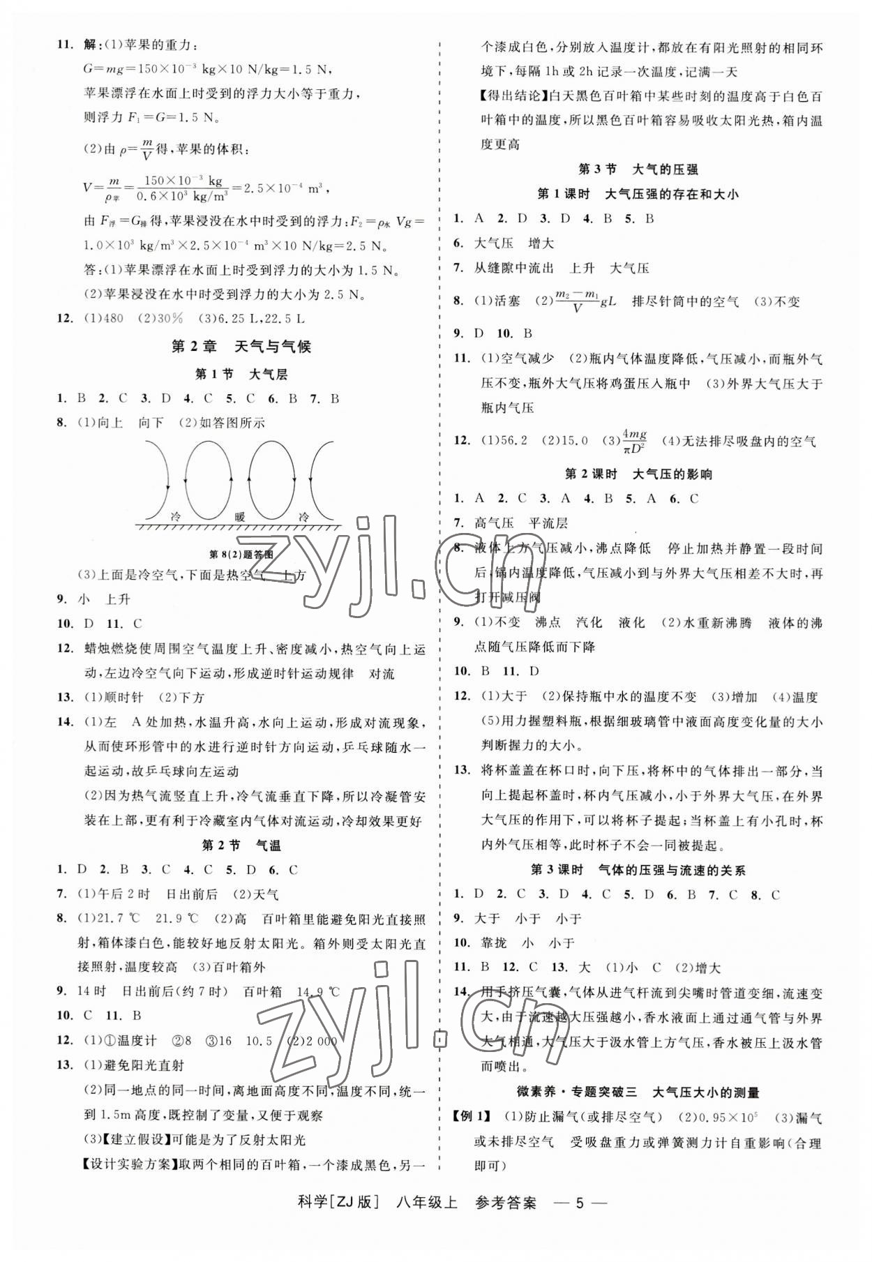 2023年精彩练习就练这一本八年级科学上册浙教版 第5页