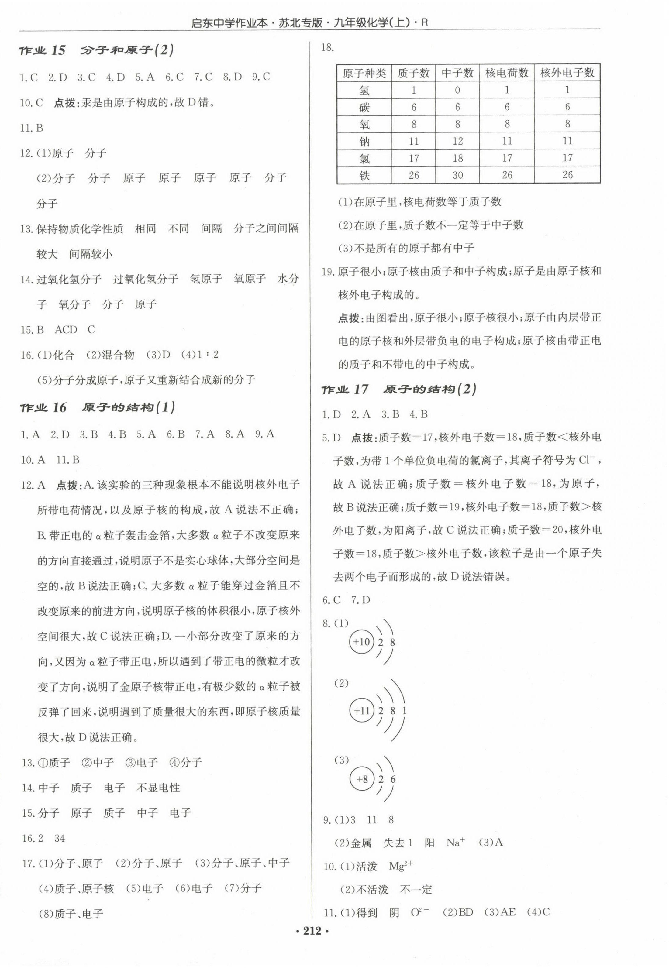 2023年啟東中學(xué)作業(yè)本九年級化學(xué)上冊人教版蘇北專版 第6頁