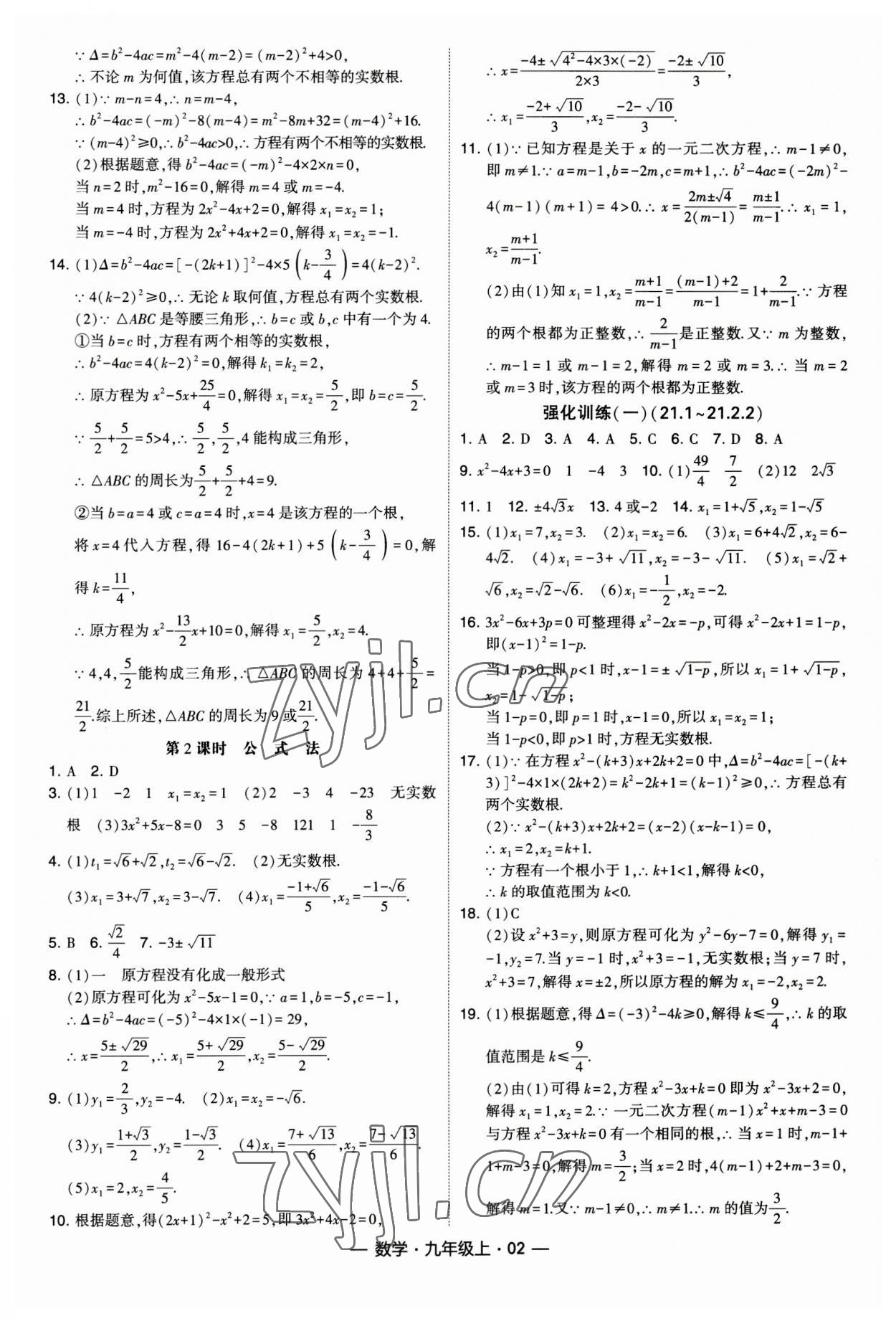 2023年经纶学典课时作业九年级数学上册人教版 第2页