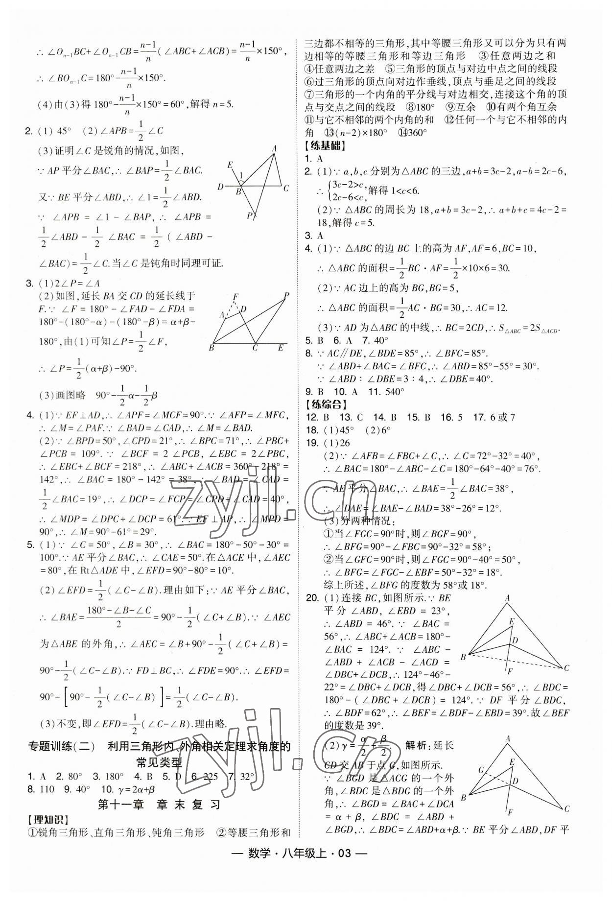 2023年經(jīng)綸學(xué)典課時作業(yè)八年級數(shù)學(xué)上冊人教版 第3頁