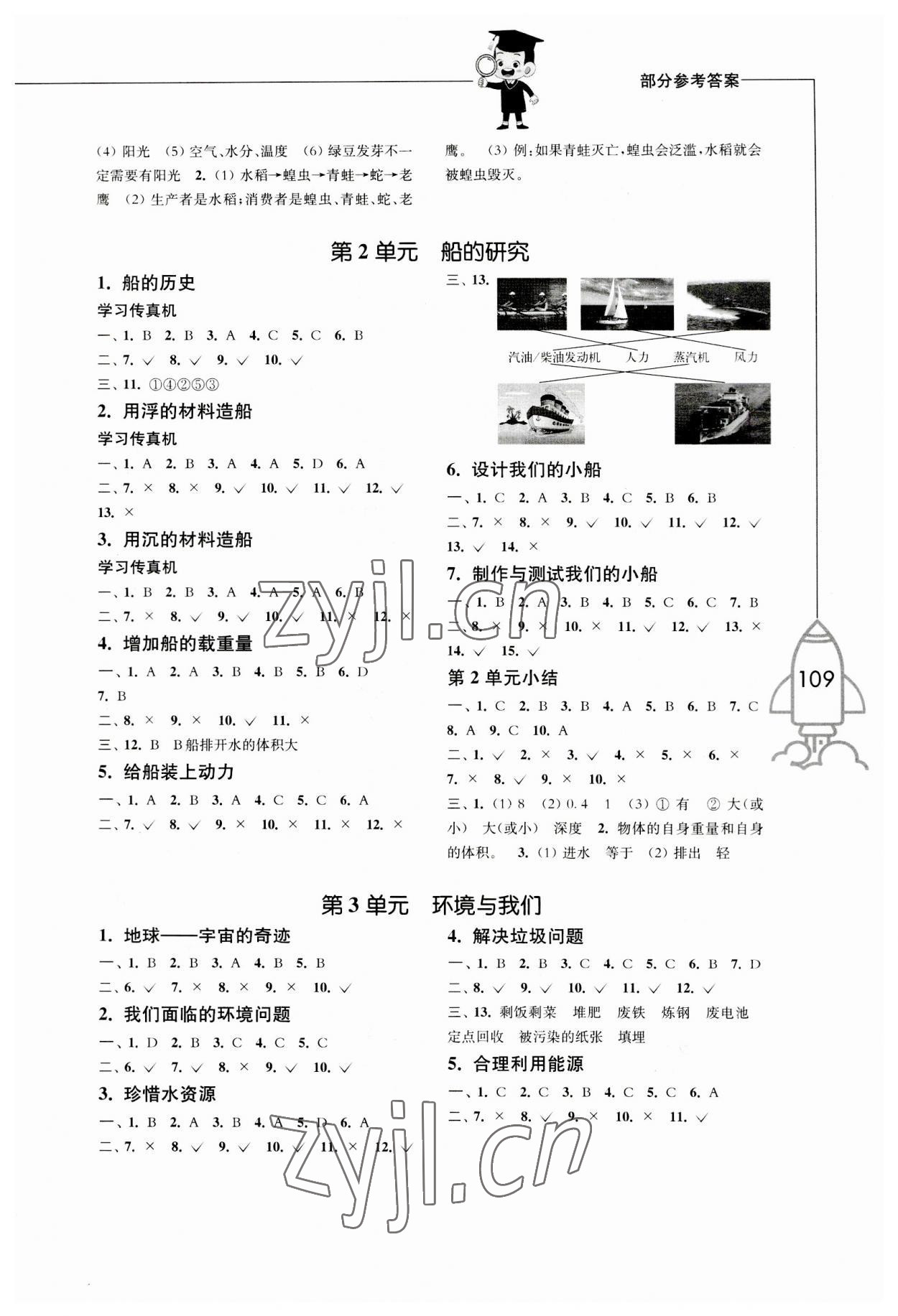 2023年小學(xué)科學(xué)習(xí)作五年級下冊蘇教版綜合版 參考答案第2頁