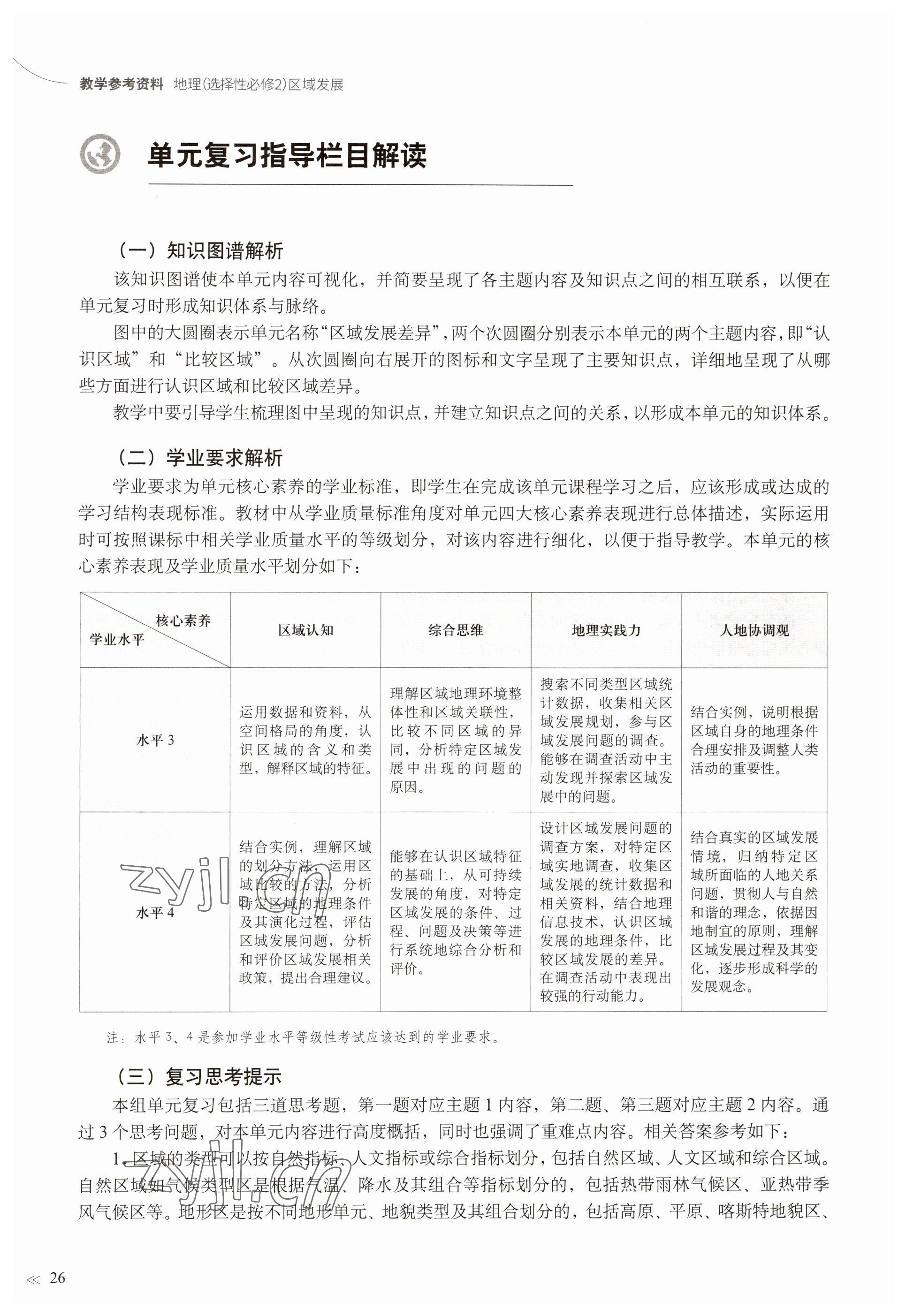 2023年教材課本高中地理選擇性必修2滬教版 參考答案第23頁(yè)