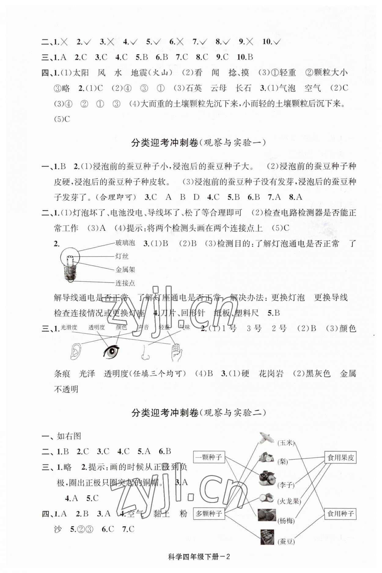 2023年浙江各地期末迎考卷四年級(jí)科學(xué)下冊(cè)教科版 第2頁(yè)