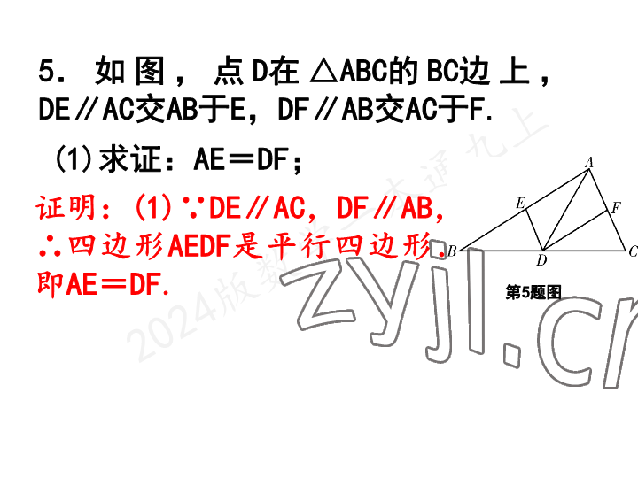 2023年一本通武汉出版社九年级数学上册北师大版 参考答案第49页