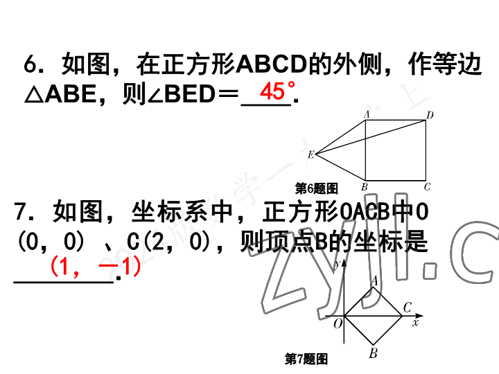 2023年一本通武汉出版社九年级数学上册北师大版 参考答案第49页