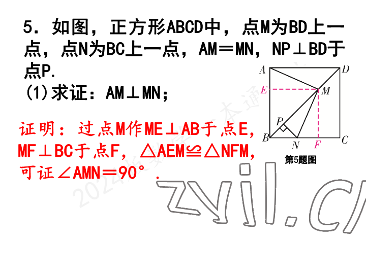 2023年一本通武汉出版社九年级数学上册北师大版 参考答案第30页