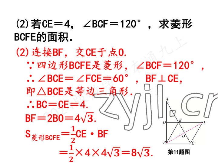 2023年一本通武漢出版社九年級(jí)數(shù)學(xué)上冊(cè)北師大版 參考答案第11頁