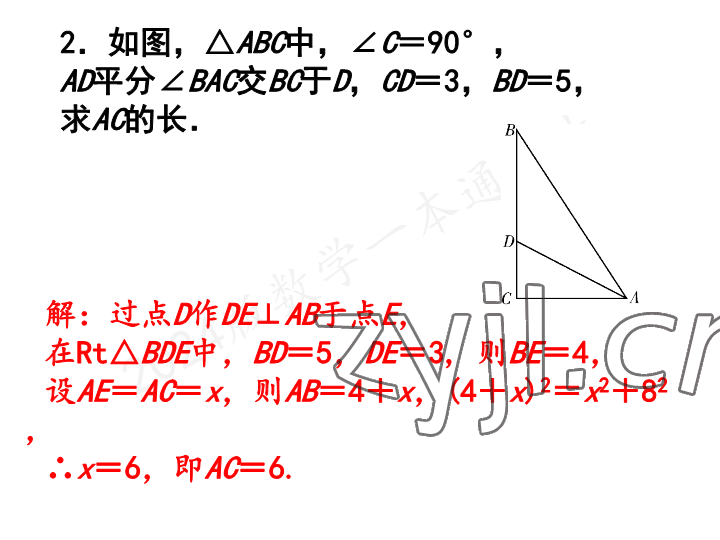 2023年一本通武汉出版社八年级数学上册北师大版 参考答案第3页