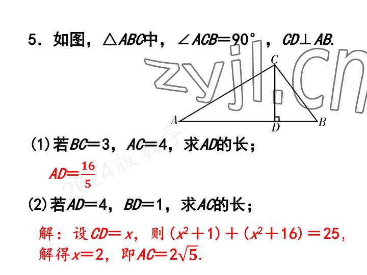 2023年一本通武汉出版社八年级数学上册北师大版 参考答案第6页