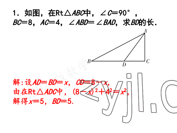 2023年一本通武汉出版社八年级数学上册北师大版 参考答案第2页