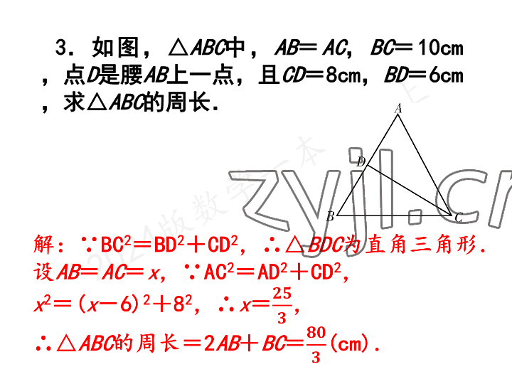 2023年一本通武汉出版社八年级数学上册北师大版 参考答案第11页