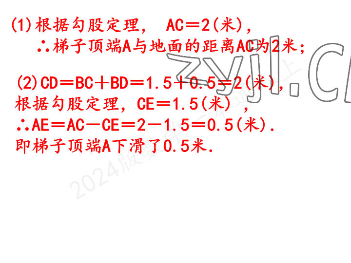 2023年一本通武汉出版社八年级数学上册北师大版 参考答案第12页