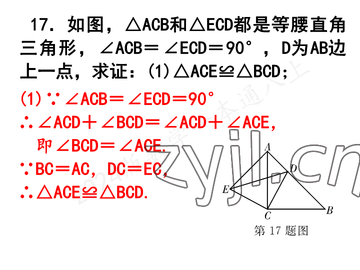 2023年一本通武漢出版社八年級(jí)數(shù)學(xué)上冊(cè)北師大版 參考答案第13頁(yè)