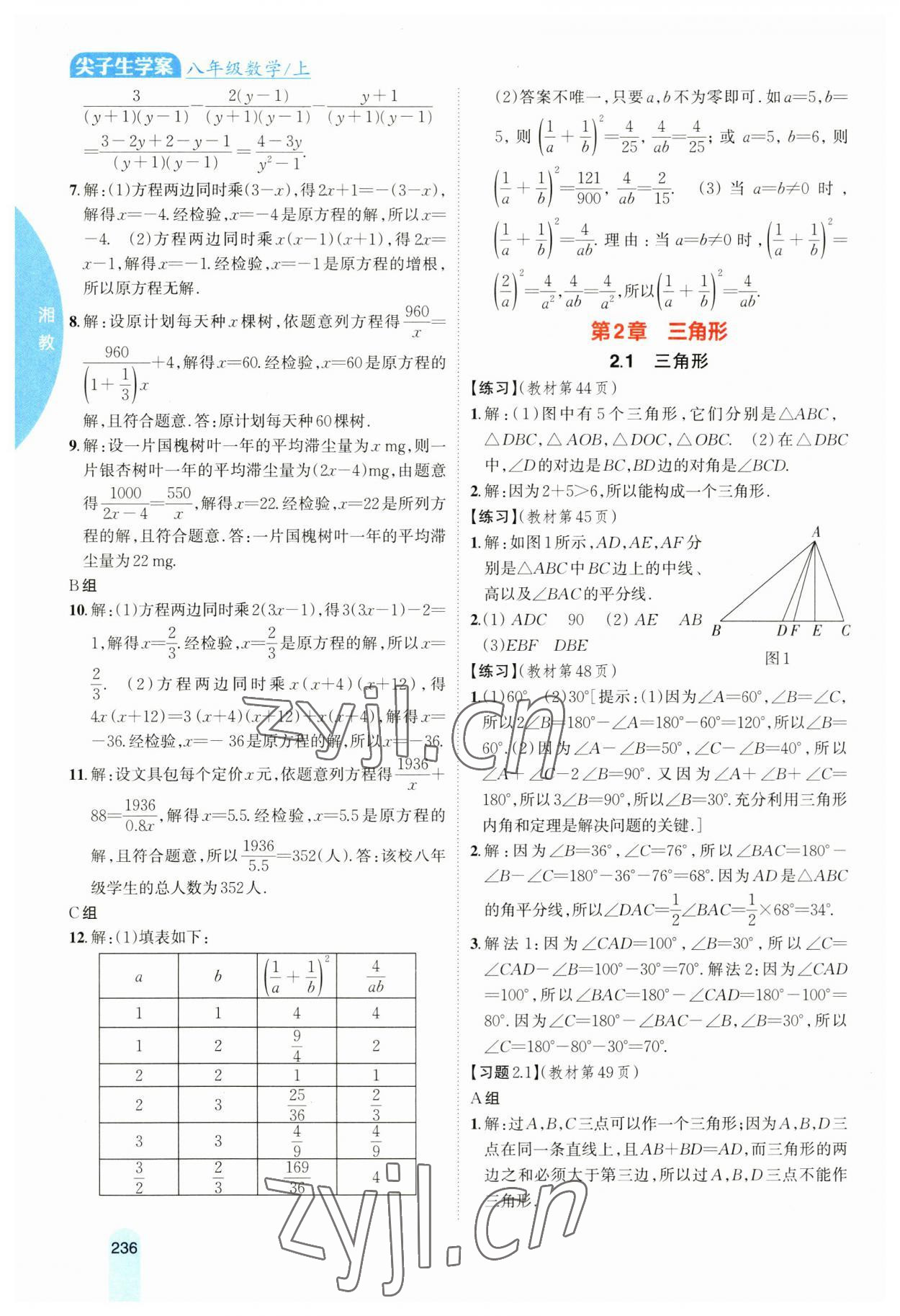 2023年尖子生學(xué)案八年級(jí)數(shù)學(xué)上冊(cè)湘教版 第6頁