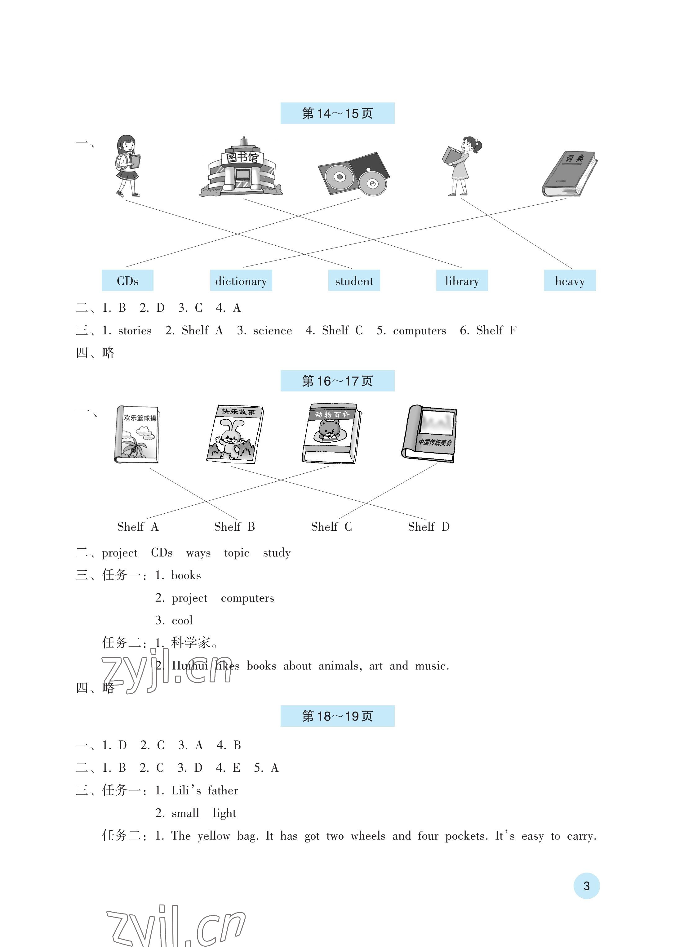 2023年暑假基礎性作業(yè)五年級英語外研版 參考答案第3頁