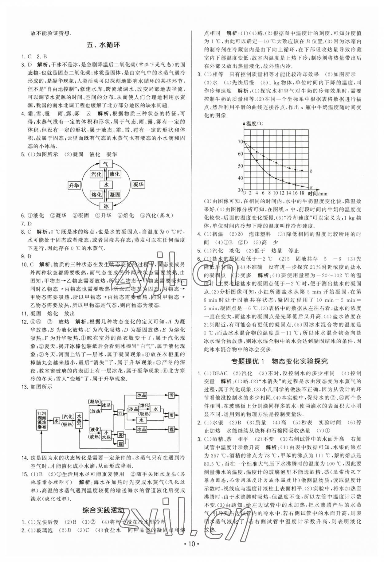 2023年領(lǐng)先一步三維提優(yōu)八年級(jí)物理上冊(cè)蘇科版 參考答案第10頁