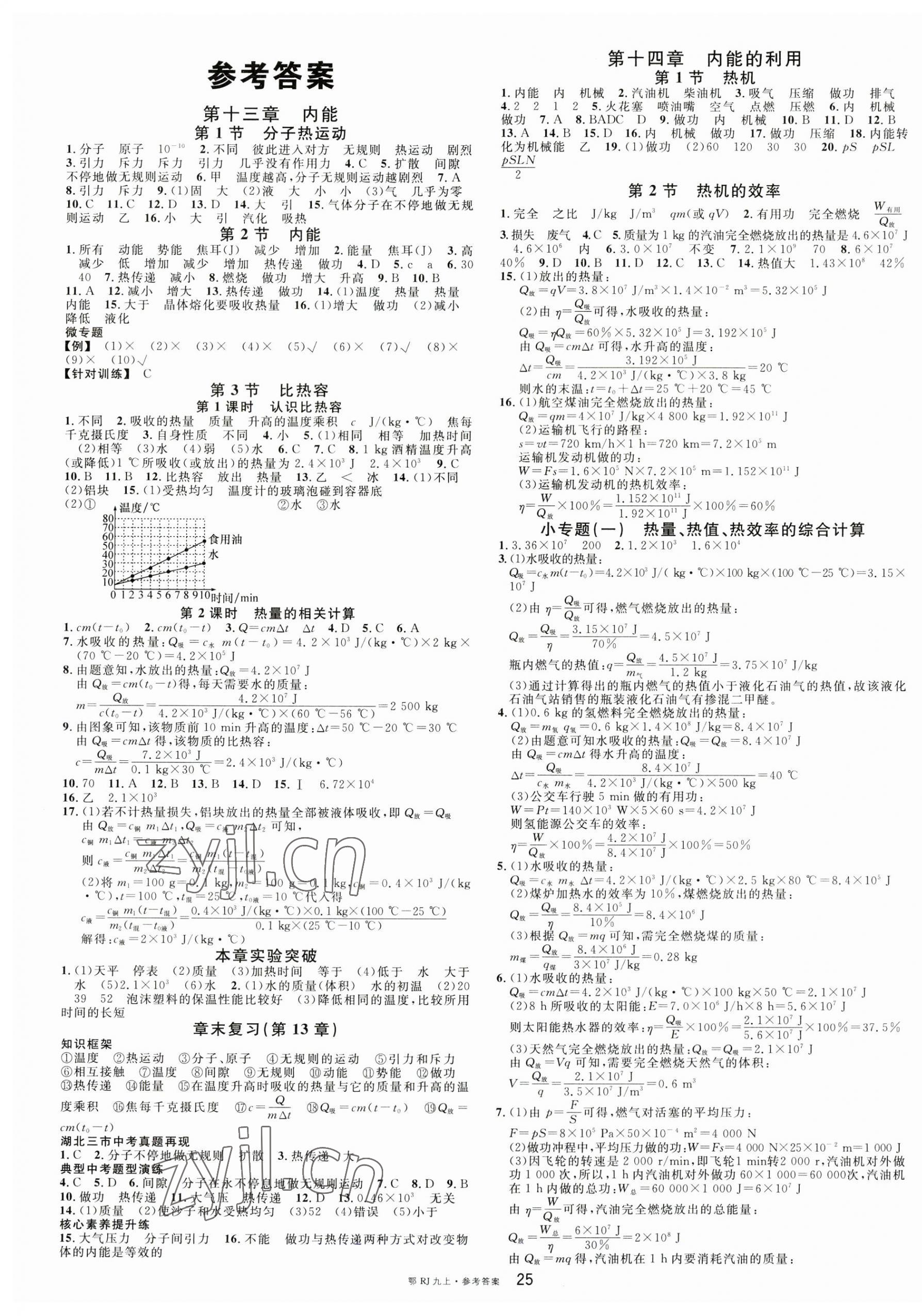 2023年名校課堂九年級(jí)物理上冊人教版湖北專版 第1頁