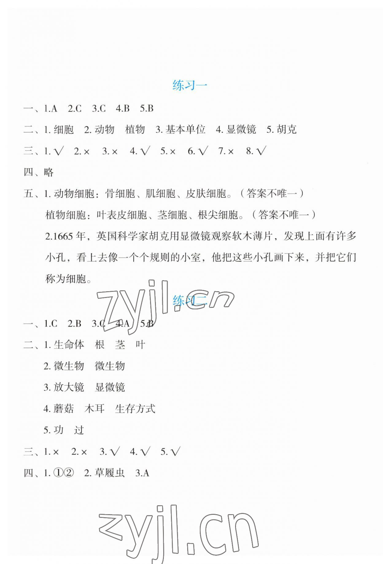 2023年暑假作业青岛出版社五年级科学苏教版 第1页