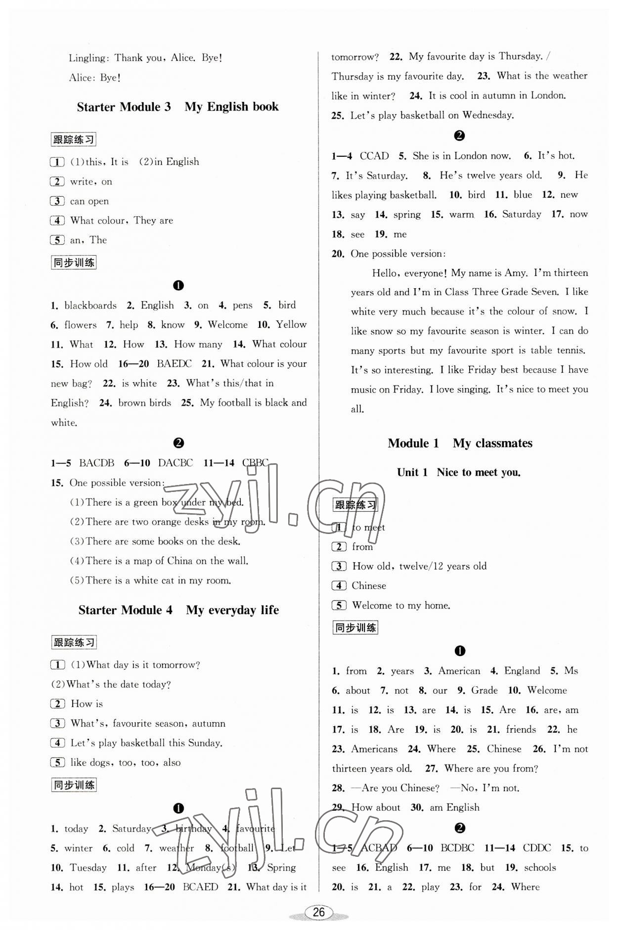 2023年教与学课程同步讲练七年级英语上册外研新标准 第2页