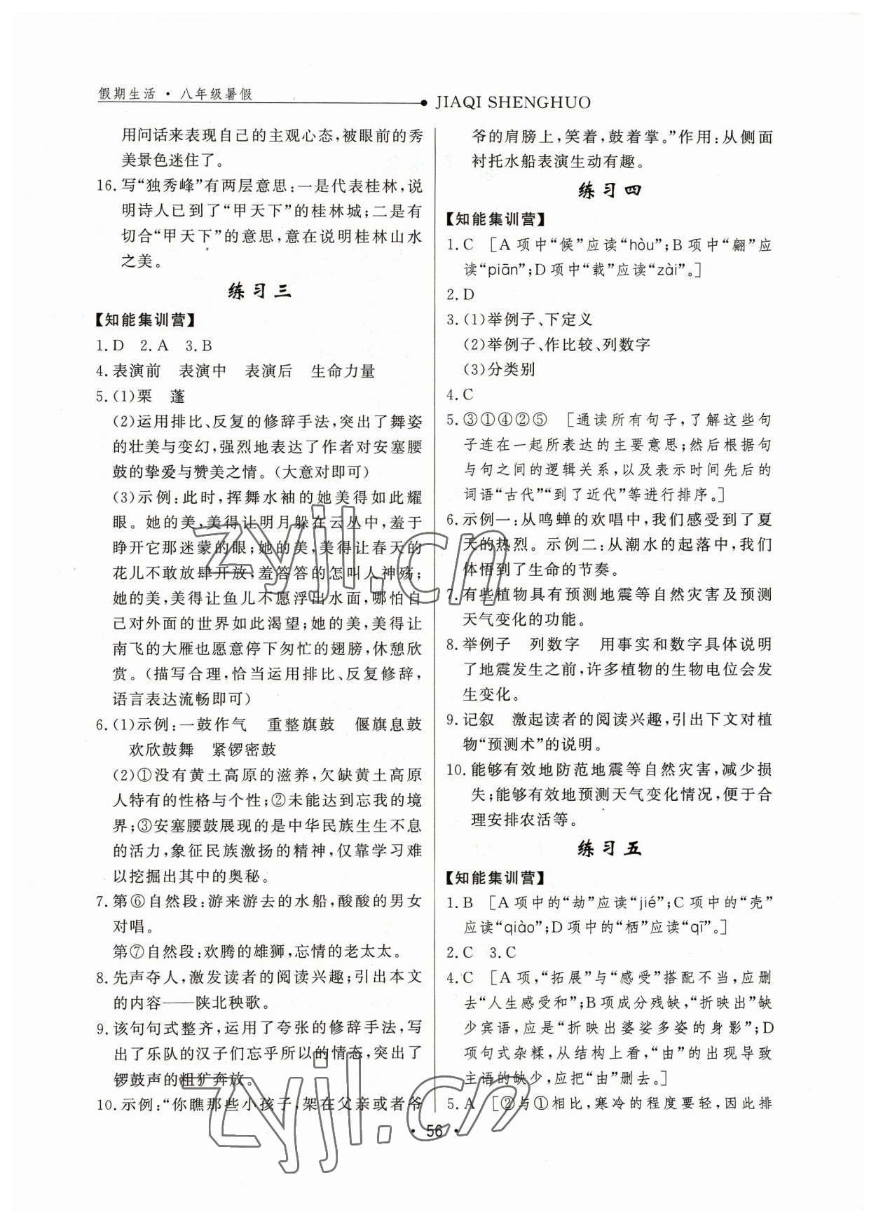 2023年假期生活方圓電子音像出版社八年級(jí)語(yǔ)文人教版 第2頁(yè)