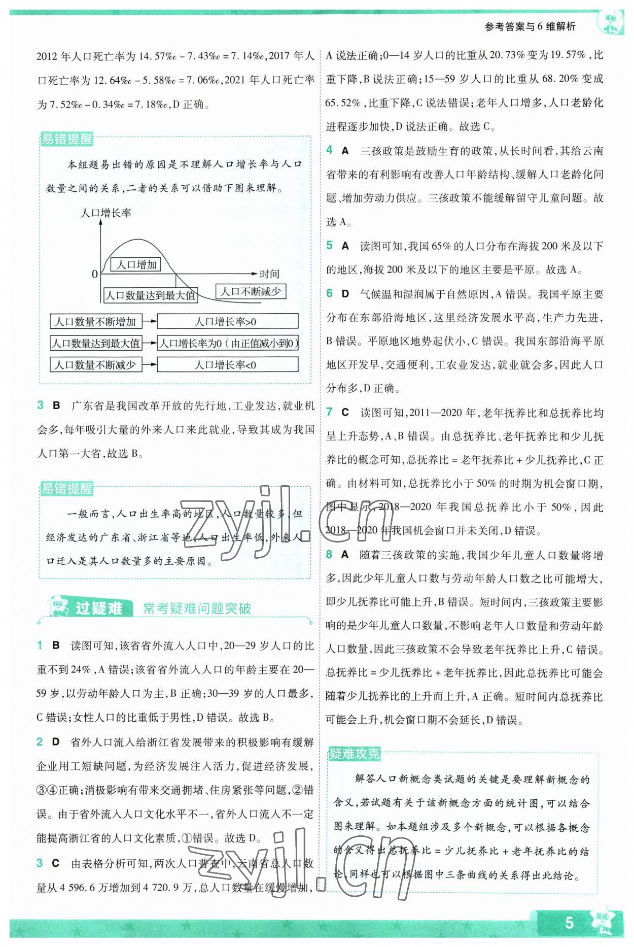 2023年一遍過八年級地理上冊人教版 參考答案第5頁