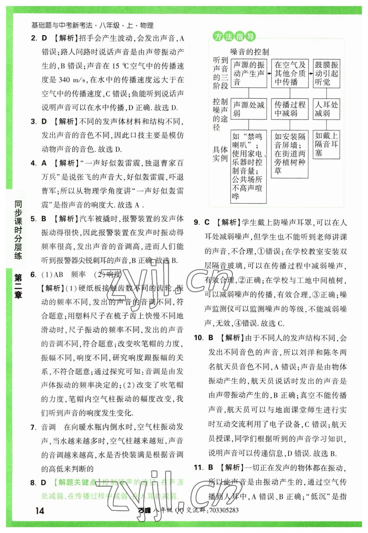 2023年萬唯中考基礎(chǔ)題八年級物理上冊人教版 第14頁