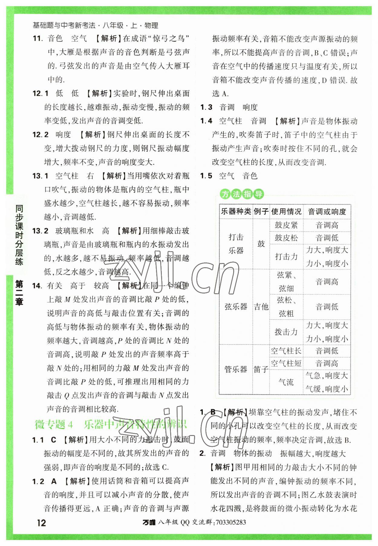 2023年萬唯中考基礎(chǔ)題八年級物理上冊人教版 第12頁