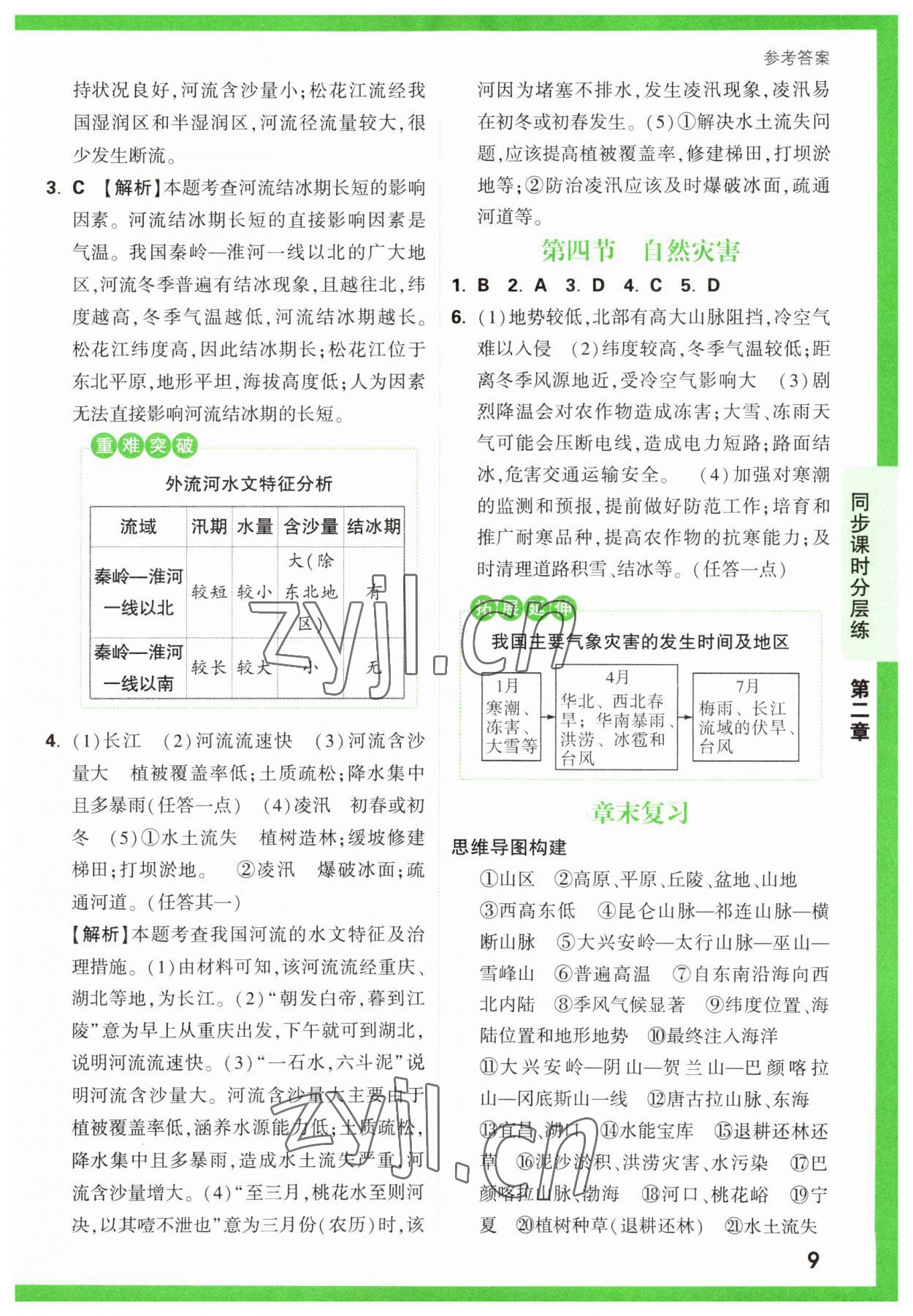 2023年萬唯中考基礎題八年級地理全一冊人教版 第9頁