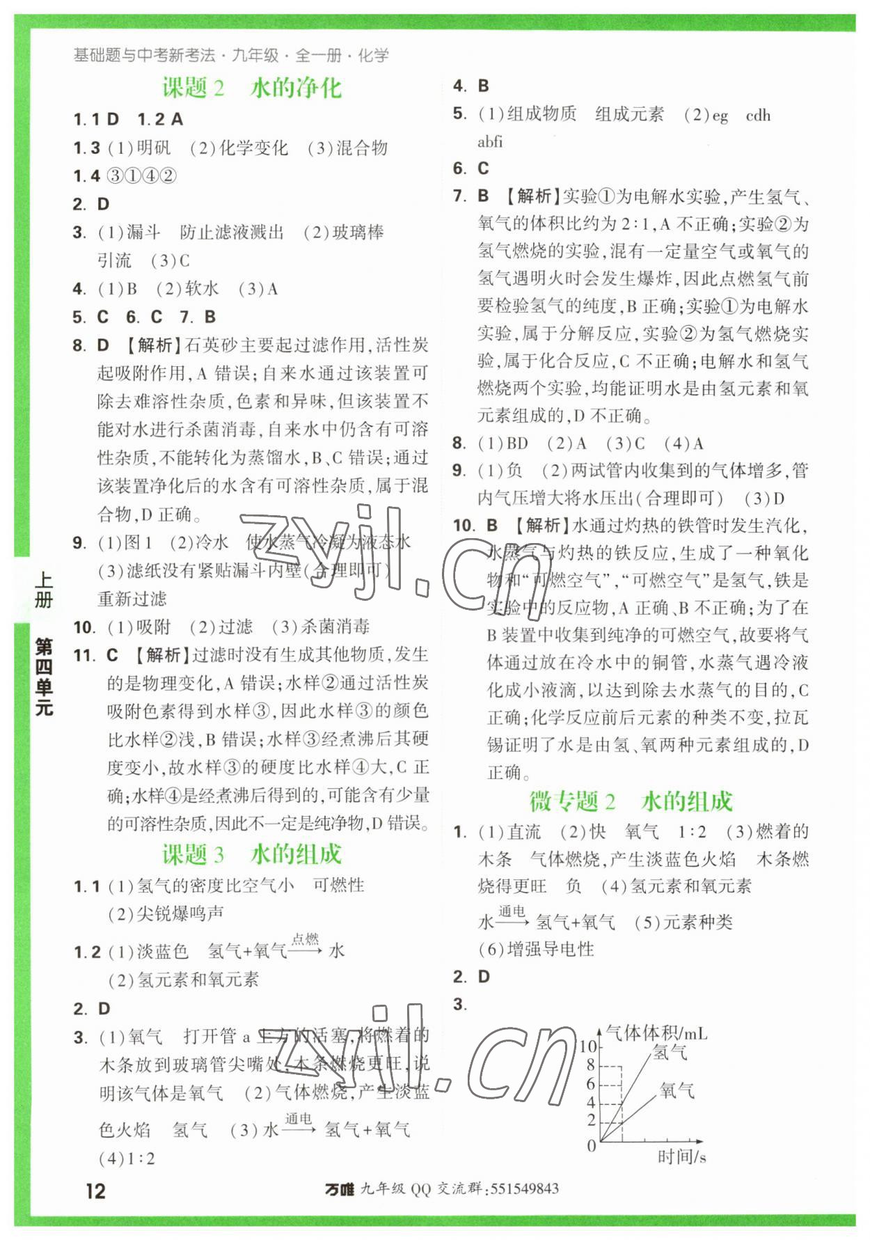 2023年萬(wàn)唯中考基礎(chǔ)題九年級(jí)化學(xué)全一冊(cè)人教版 第12頁(yè)