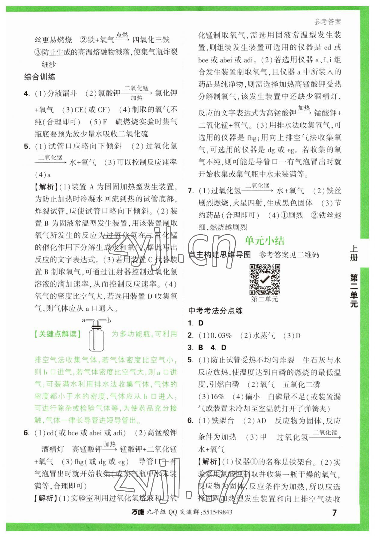 2023年萬唯中考基礎(chǔ)題九年級(jí)化學(xué)全一冊(cè)人教版 第7頁