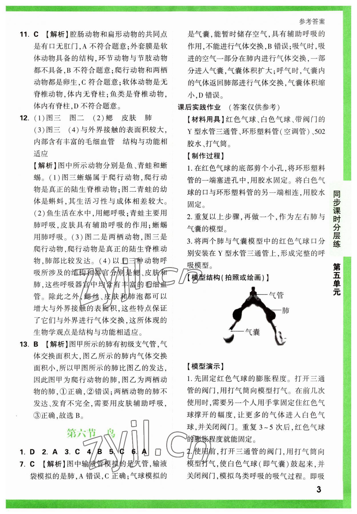 2023年萬(wàn)唯中考基礎(chǔ)題八年級(jí)生物全一冊(cè)人教版 第3頁(yè)