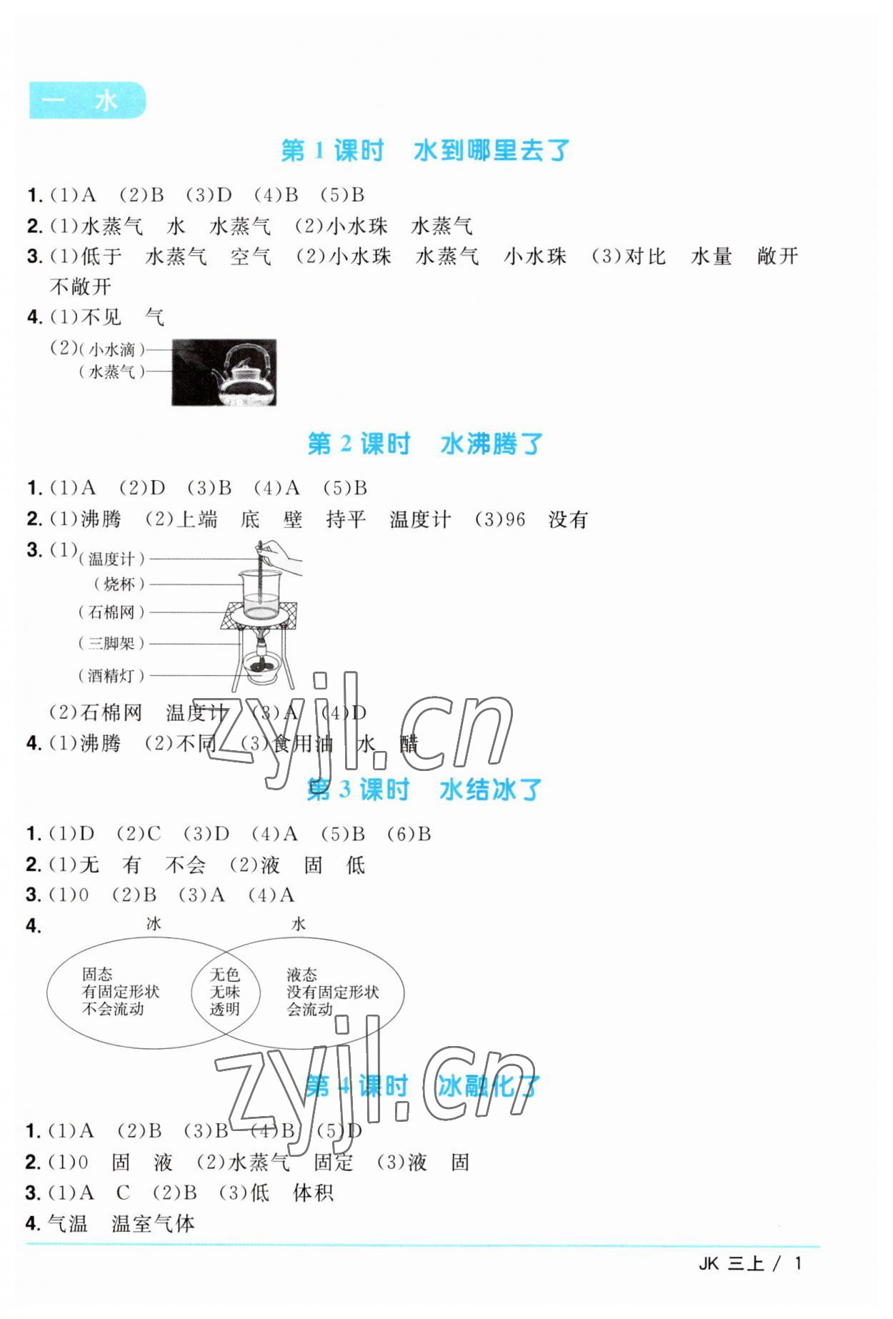 2023年阳光同学课时优化作业三年级科学上册教科版 第1页