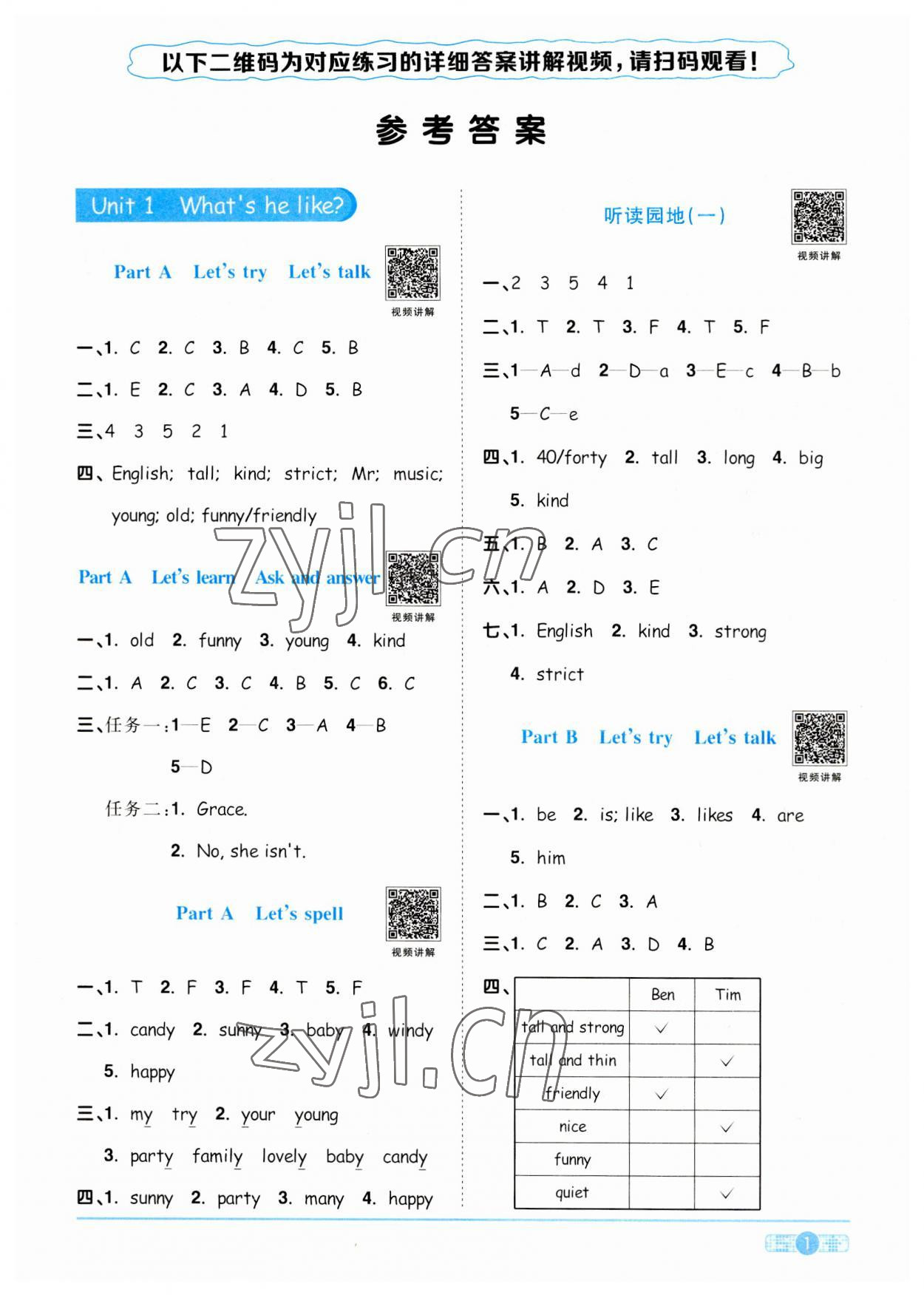 2023年陽(yáng)光同學(xué)課時(shí)優(yōu)化作業(yè)五年級(jí)英語(yǔ)上冊(cè)人教PEP版 第1頁(yè)