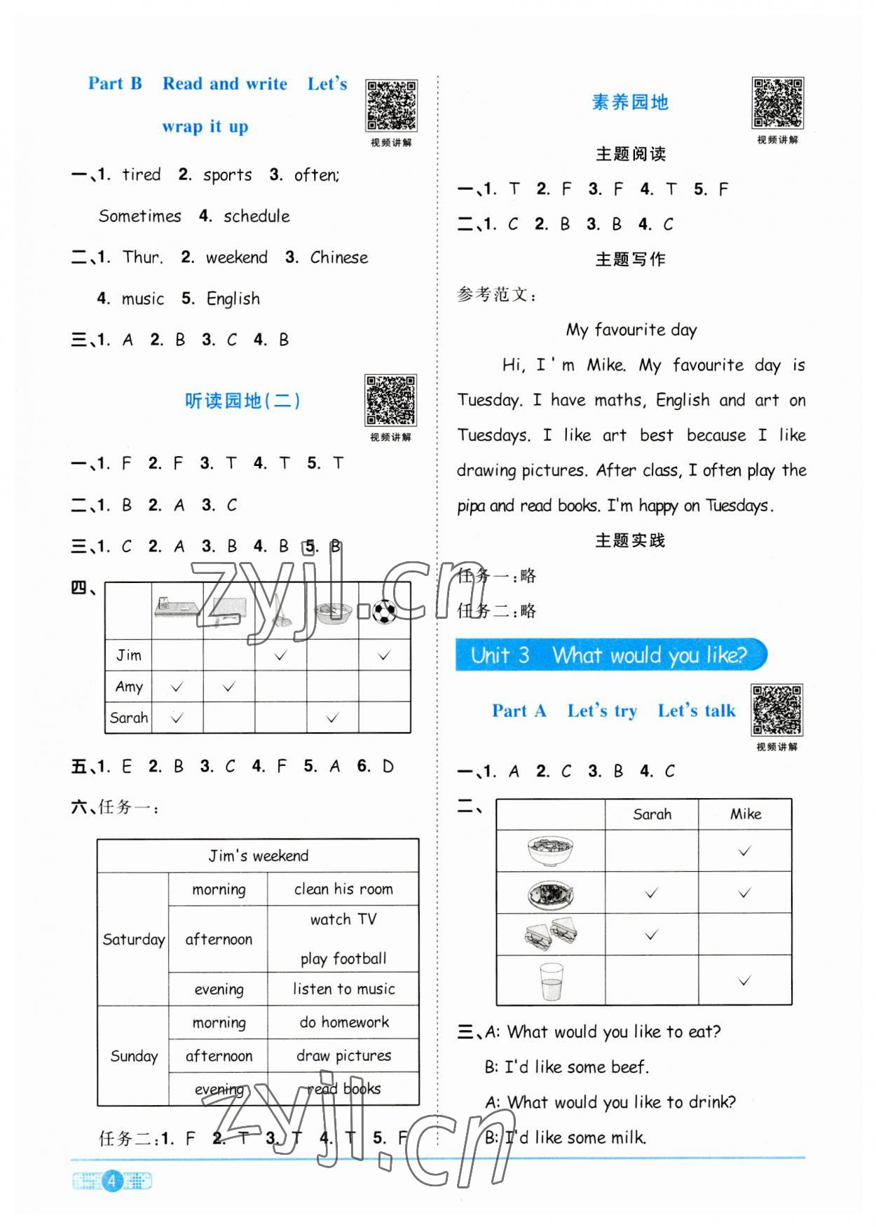 2023年陽光同學(xué)課時優(yōu)化作業(yè)五年級英語上冊人教PEP版 第4頁