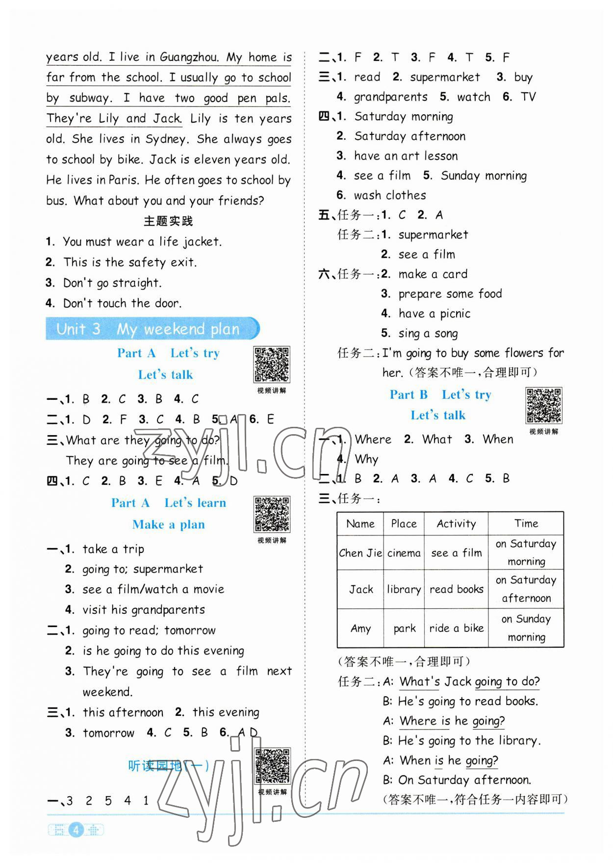 2023年陽光同學(xué)課時(shí)優(yōu)化作業(yè)六年級(jí)英語上冊(cè)人教PEP版 第4頁