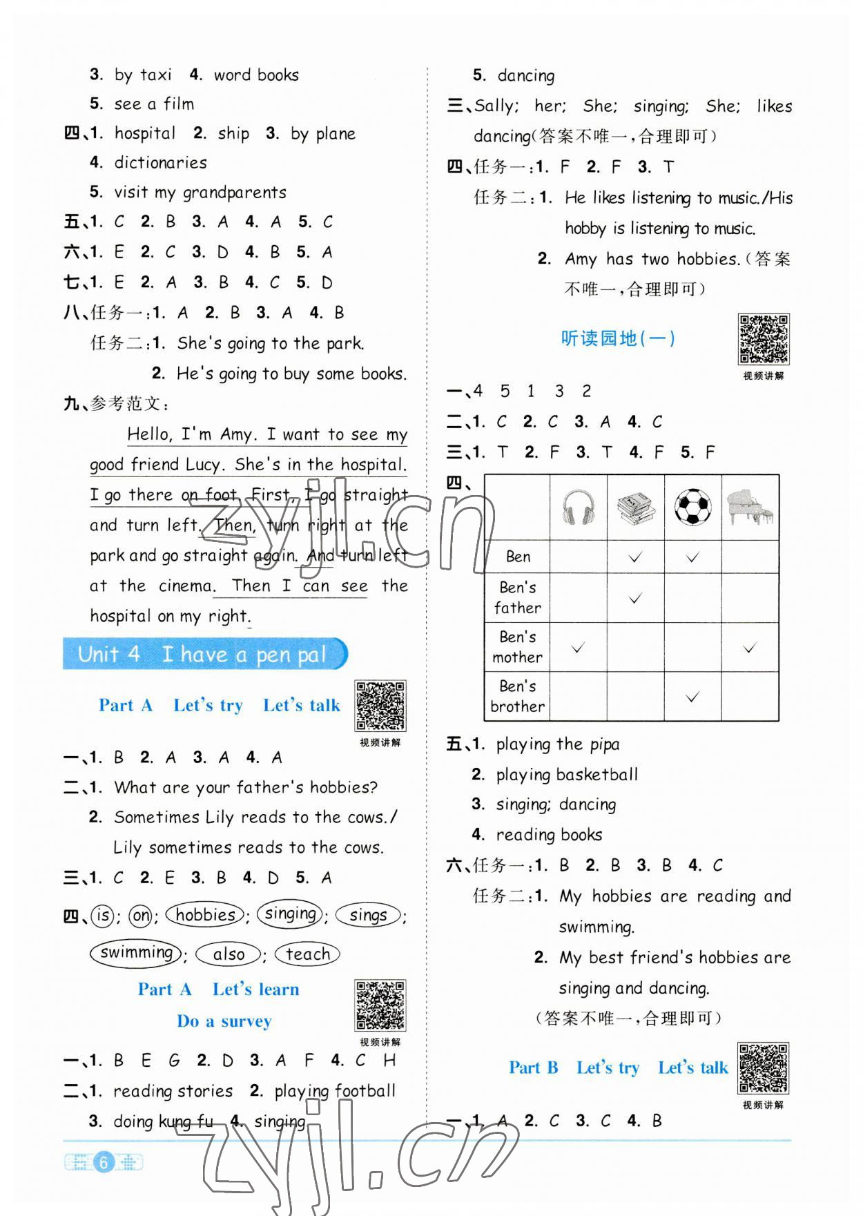 2023年陽(yáng)光同學(xué)課時(shí)優(yōu)化作業(yè)六年級(jí)英語(yǔ)上冊(cè)人教PEP版 第6頁(yè)