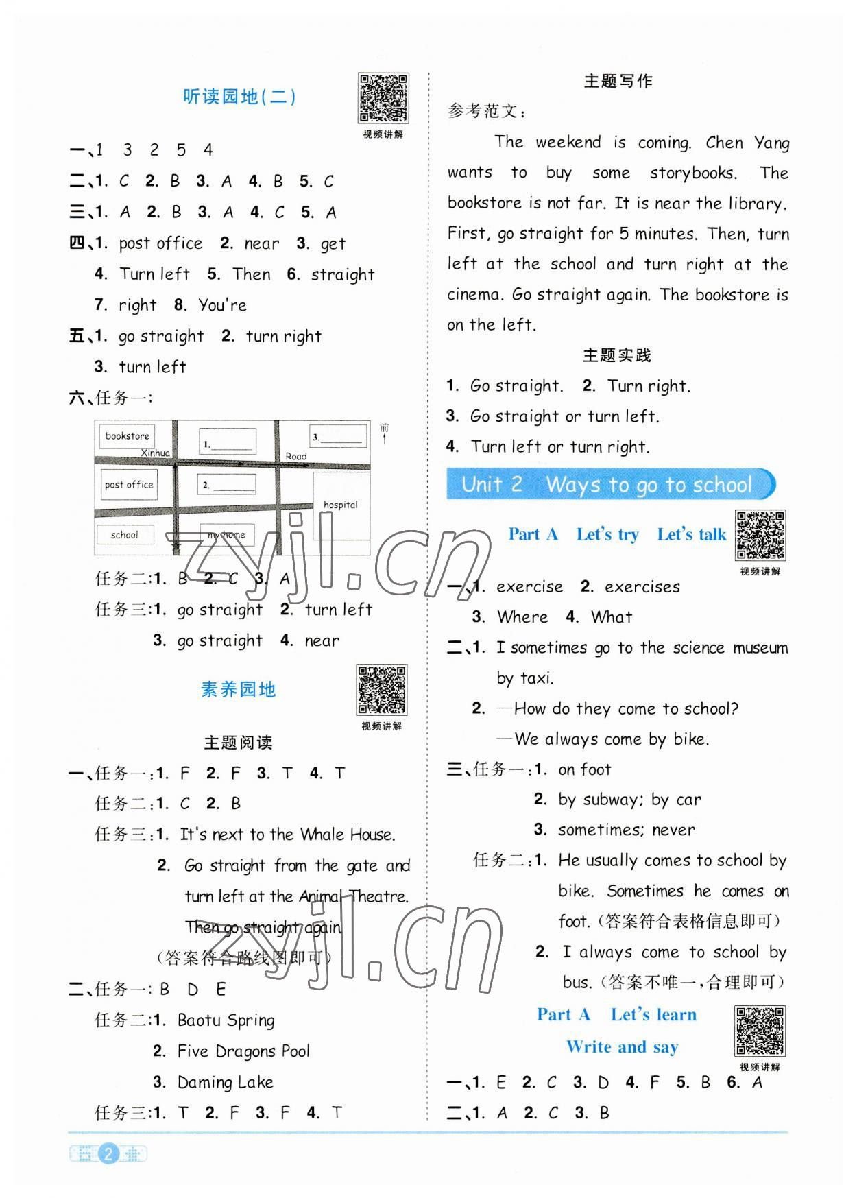 2023年陽光同學(xué)課時優(yōu)化作業(yè)六年級英語上冊人教PEP版 第2頁