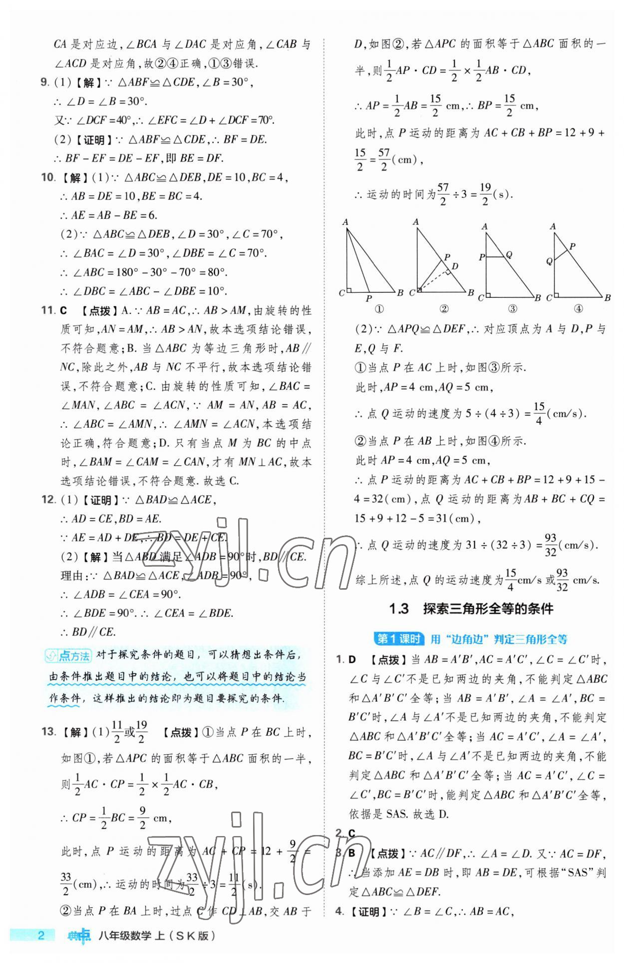 2023年綜合應用創(chuàng)新題典中點八年級數(shù)學上冊蘇科版 第2頁