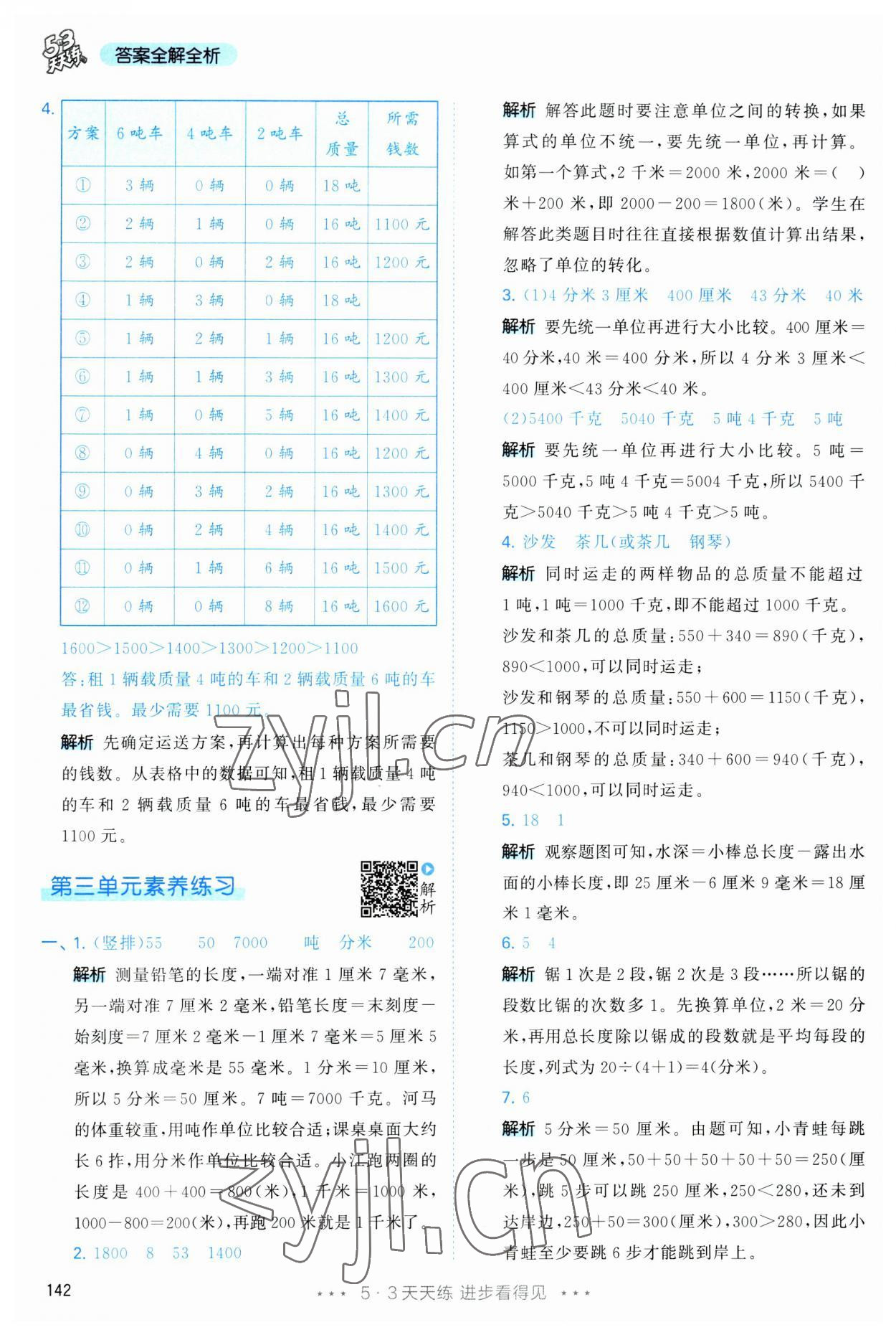 2023年53天天練三年級數(shù)學(xué)上冊人教版 第18頁