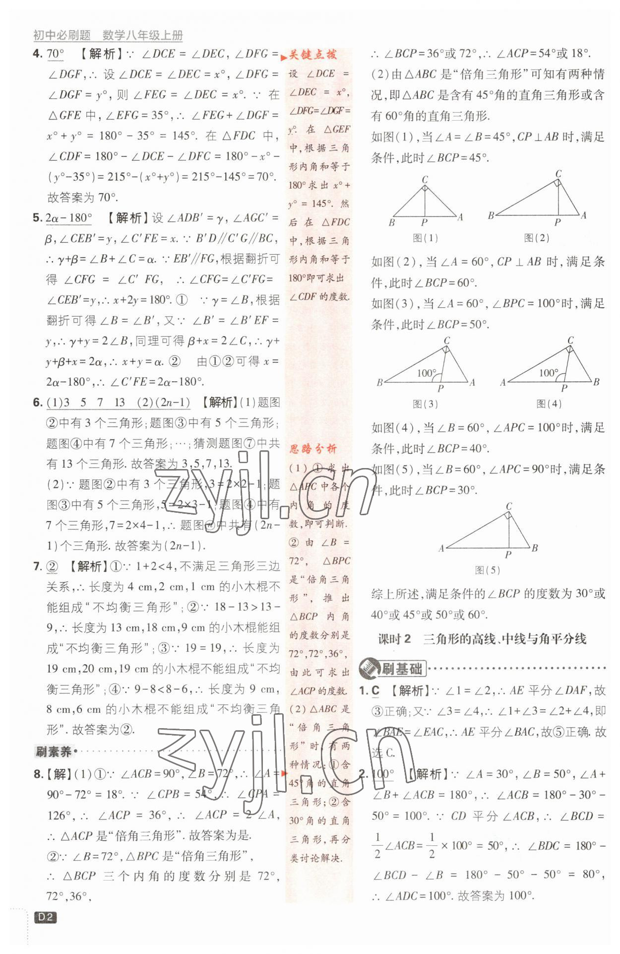 2023年初中必刷題八年級數(shù)學上冊浙教版浙江專版 第2頁