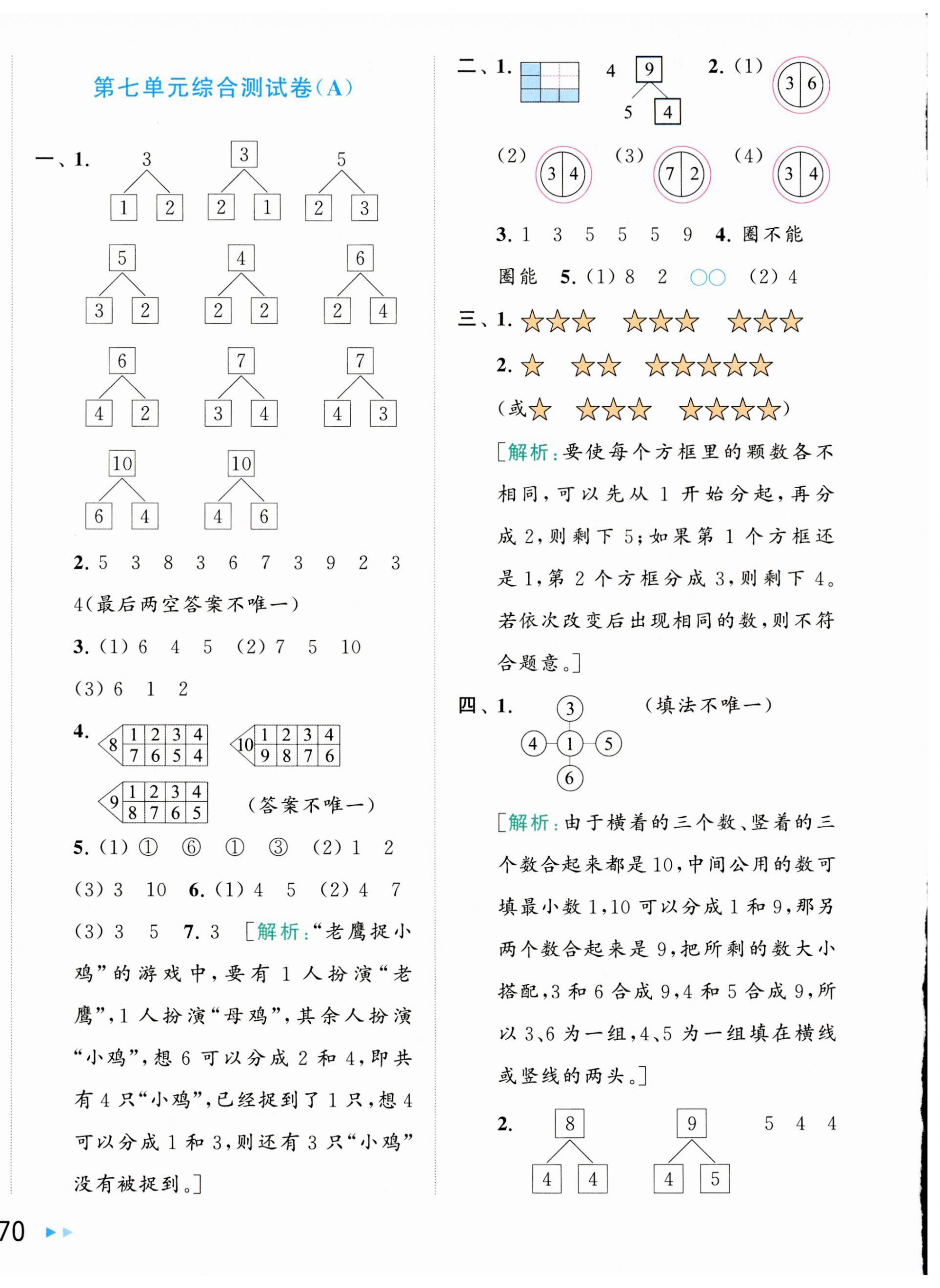 2023年亮點給力大試卷一年級數(shù)學(xué)上冊蘇教版 第8頁