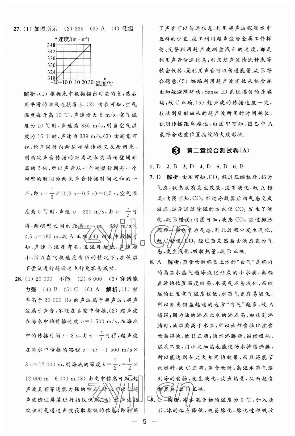 2023年亮點(diǎn)給力大試卷八年級(jí)物理上冊(cè)蘇科版 第5頁(yè)