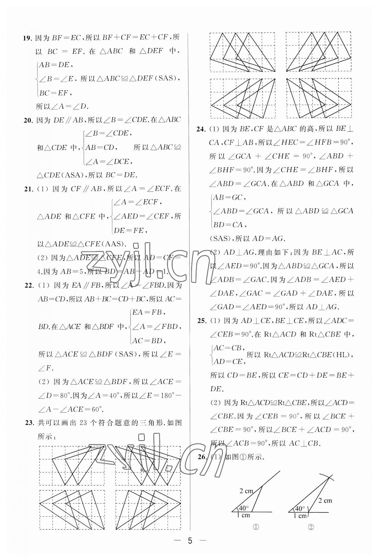 2023年亮點給力大試卷八年級數(shù)學上冊蘇科版 第5頁