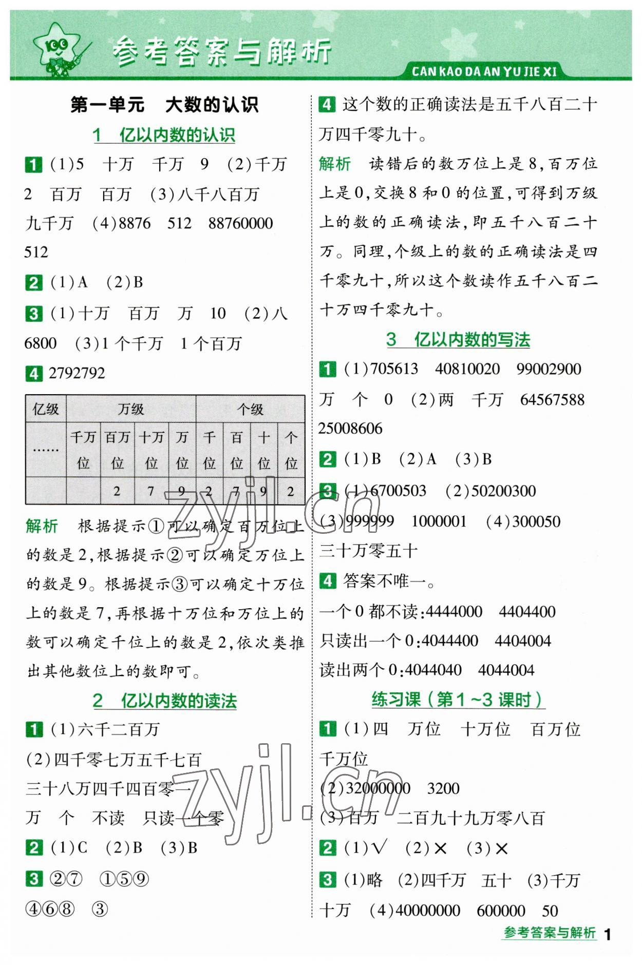 2023年一遍過四年級小學數(shù)學上冊人教版 第1頁