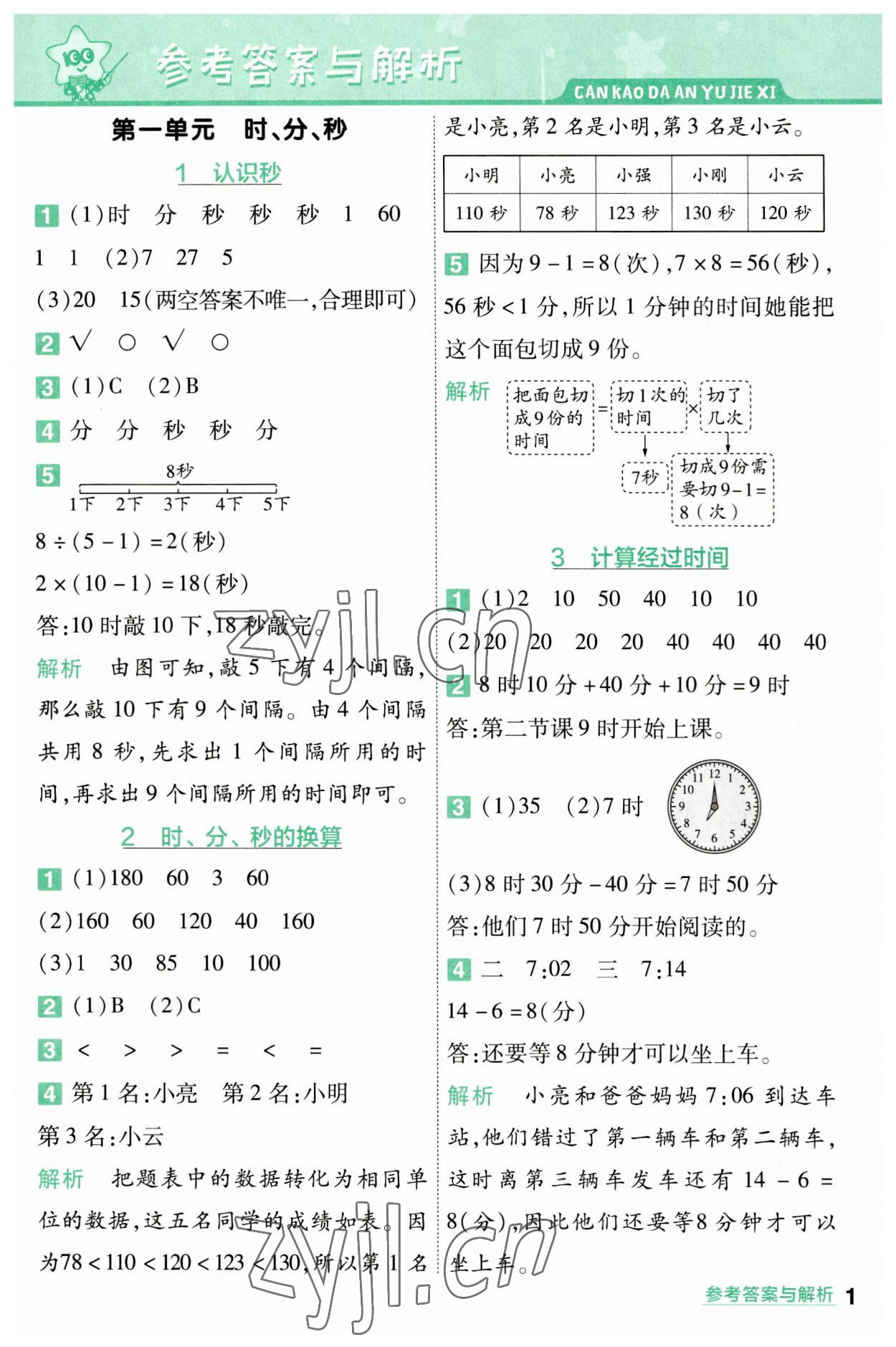 2023年一遍過三年級小學數(shù)學上冊人教版 第1頁