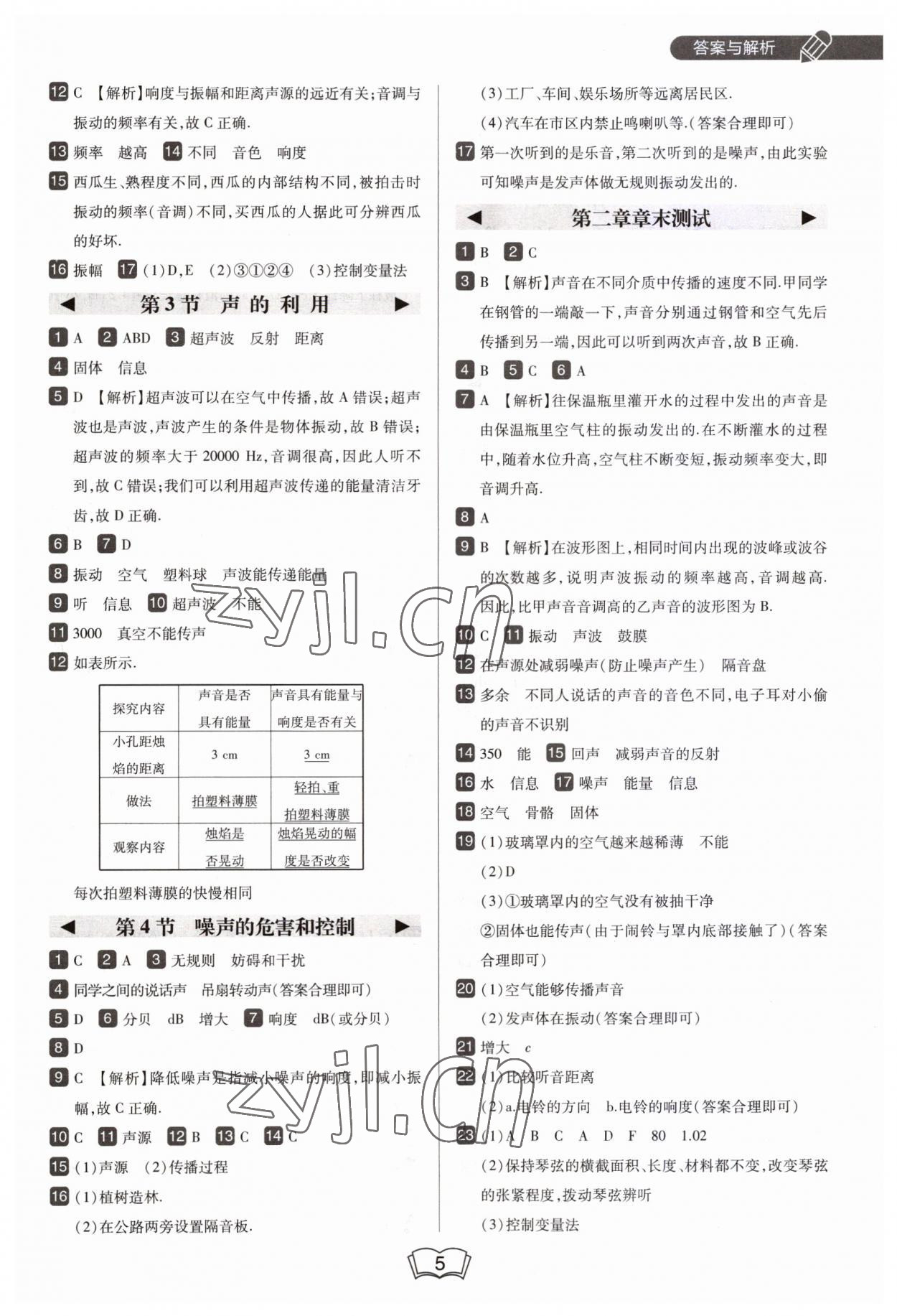 2023年北大綠卡八年級(jí)物理上冊(cè)人教版 第5頁