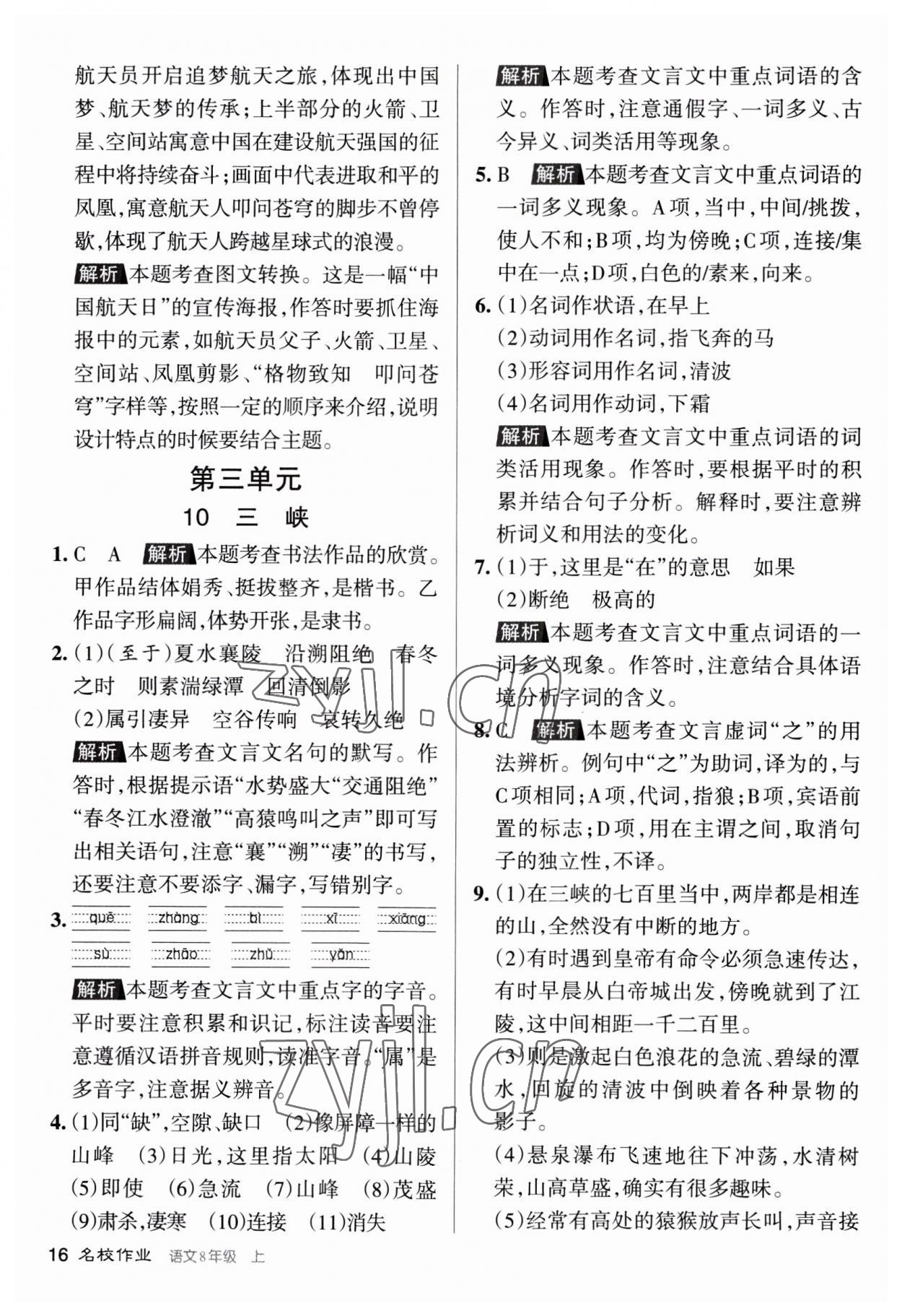 2023年名校作業(yè)八年級(jí)語(yǔ)文上冊(cè)人教版山西專版 第15頁(yè)